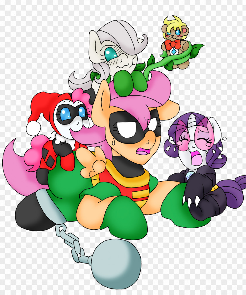 Baby Batman Catwoman Pinkie Pie Rarity Harley Quinn PNG