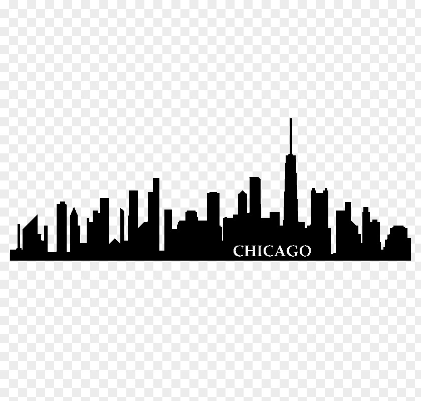 Chicago City Wall Decal Skyline Cloud Gate PNG