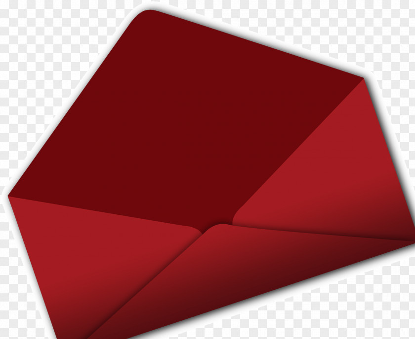 Crimson Festive Envelope Mail Rectangle Red Triangle PNG
