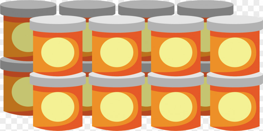 Orange Jar Cylinder Pattern PNG