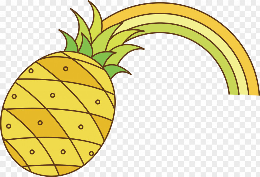 Pineapple Rainbow Yellow Area Font PNG