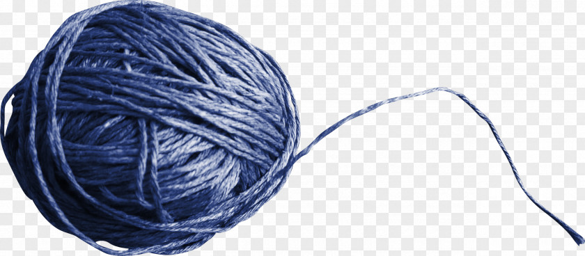Pretty Blue Ball Of Yarn Wool Gomitolo Rope PNG