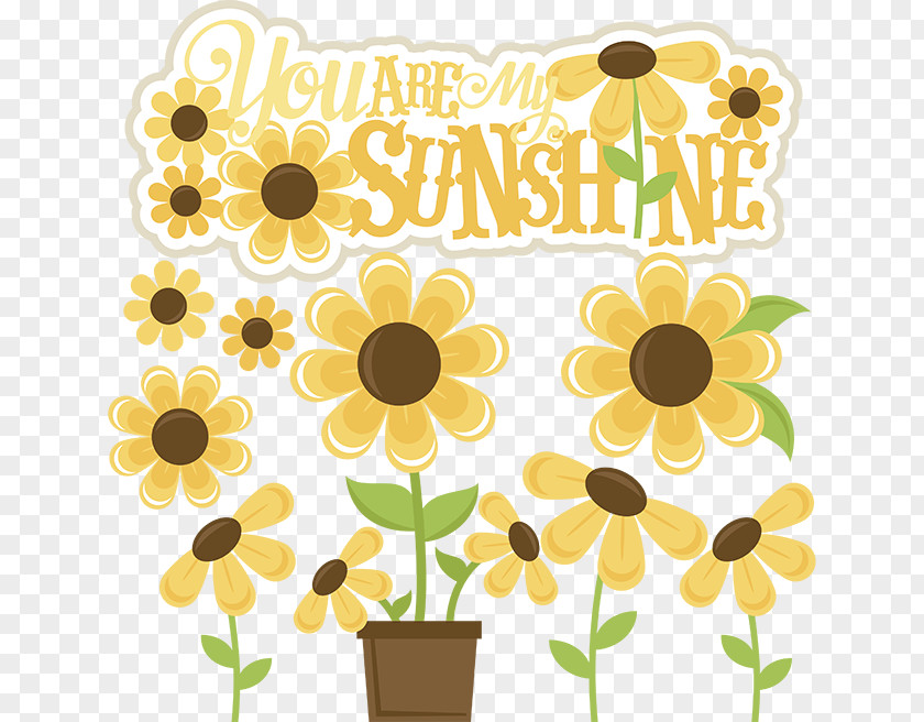 Sunshine Quote Common Sunflower Floral Design Clip Art PNG
