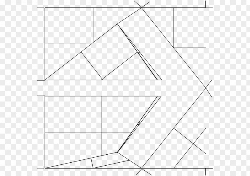 Triangle Paper Drawing White PNG