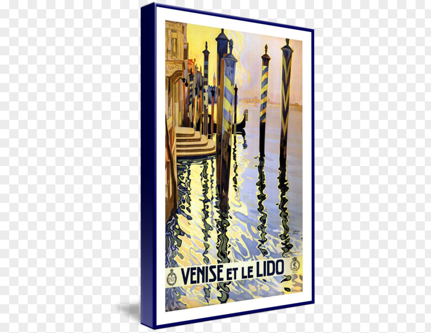 Vacation Poster Venice Street Art Design PNG