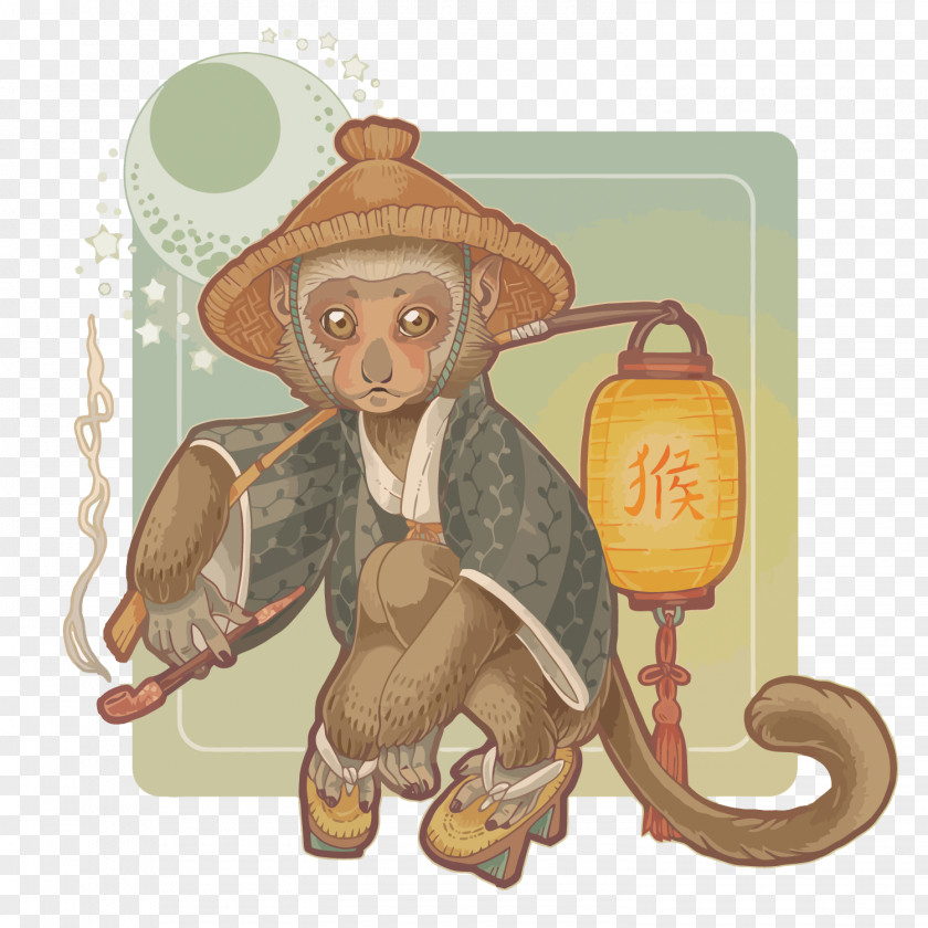 Vector Zodiac Monkey Euclidean PNG