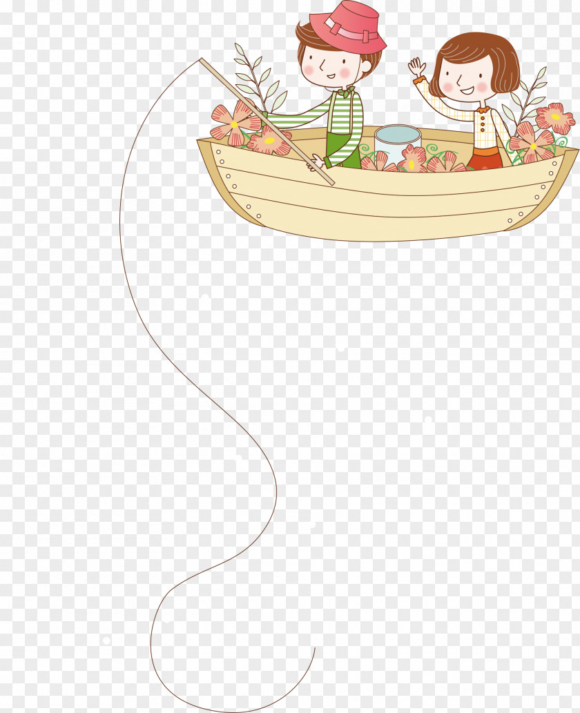 Barque Cartoon Image Illustration Vector Graphics Design PNG