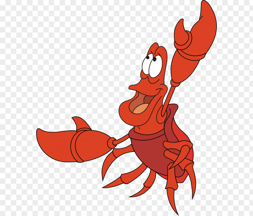 Crab Ariel Sebastian Animated Film PNG