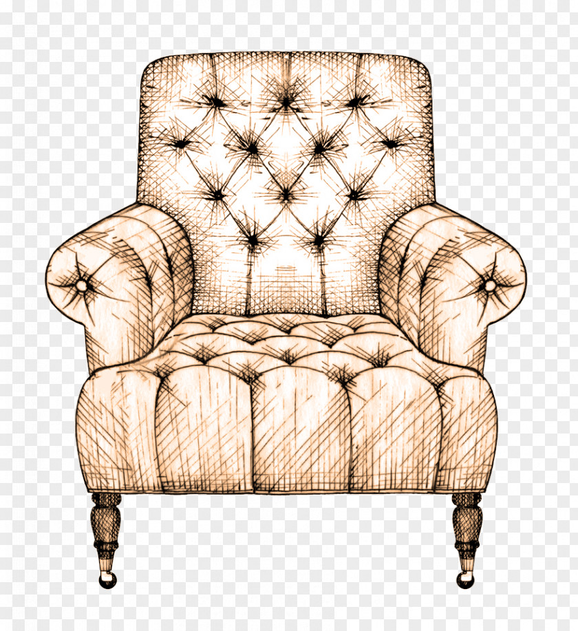 Decorative Pink Retro Sofa Drawing Couch Interior Design Services Chair Sketch PNG