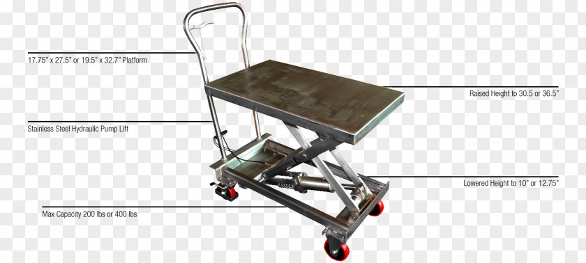 Design Lift Table Stainless Steel Hydraulics PNG