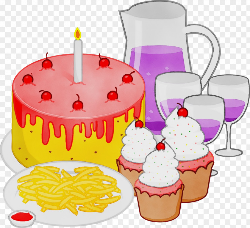 Birthday Cake Decorating Candle PNG