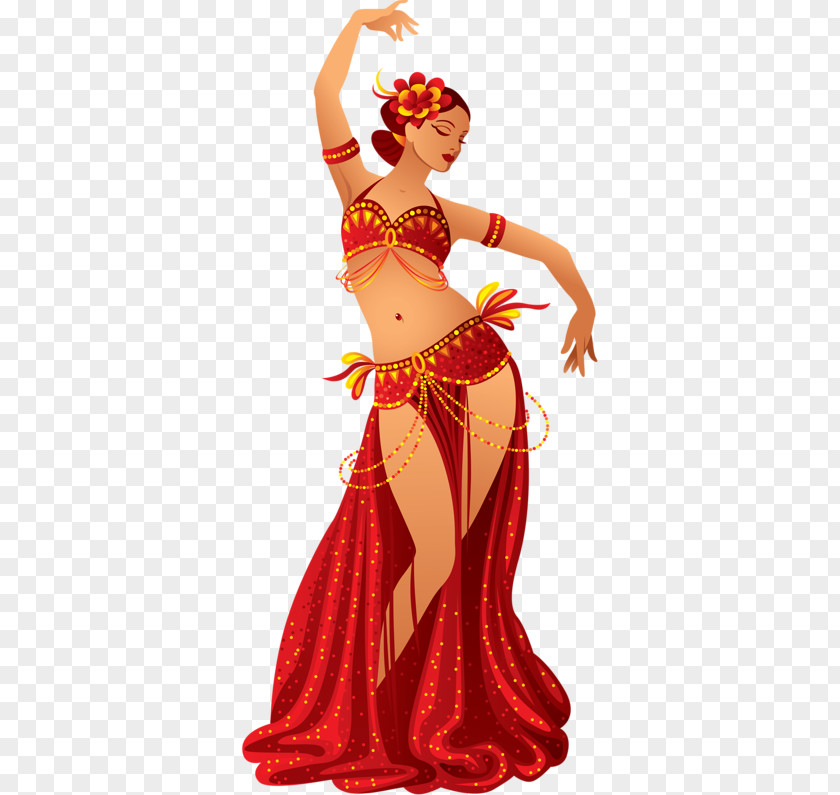 Dancing Girl Belly Dance PNG dance , woman, animated illustration of woman wearing red dress clipart PNG