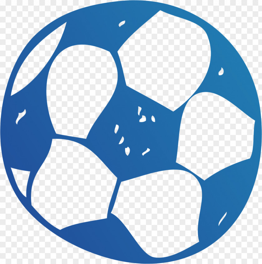 Hand-painted Blue Football Clip Art PNG