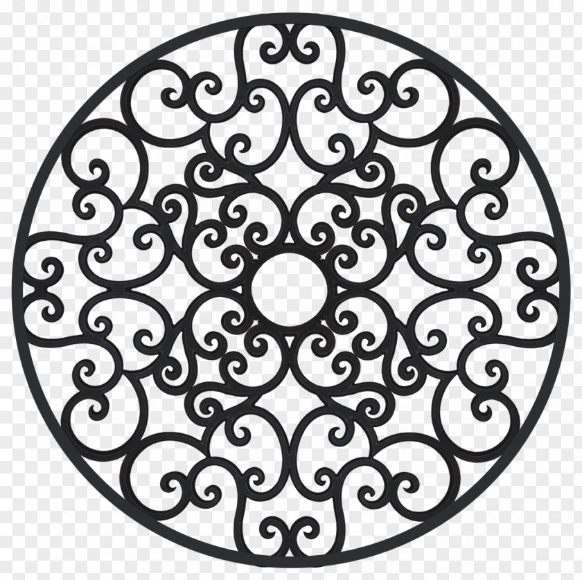 Iron Medallion Ceiling Circle PNG