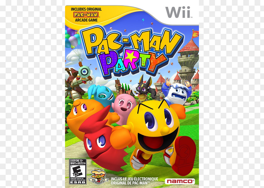 Pac-Man Party Wii Video Game Nintendo 3DS PNG