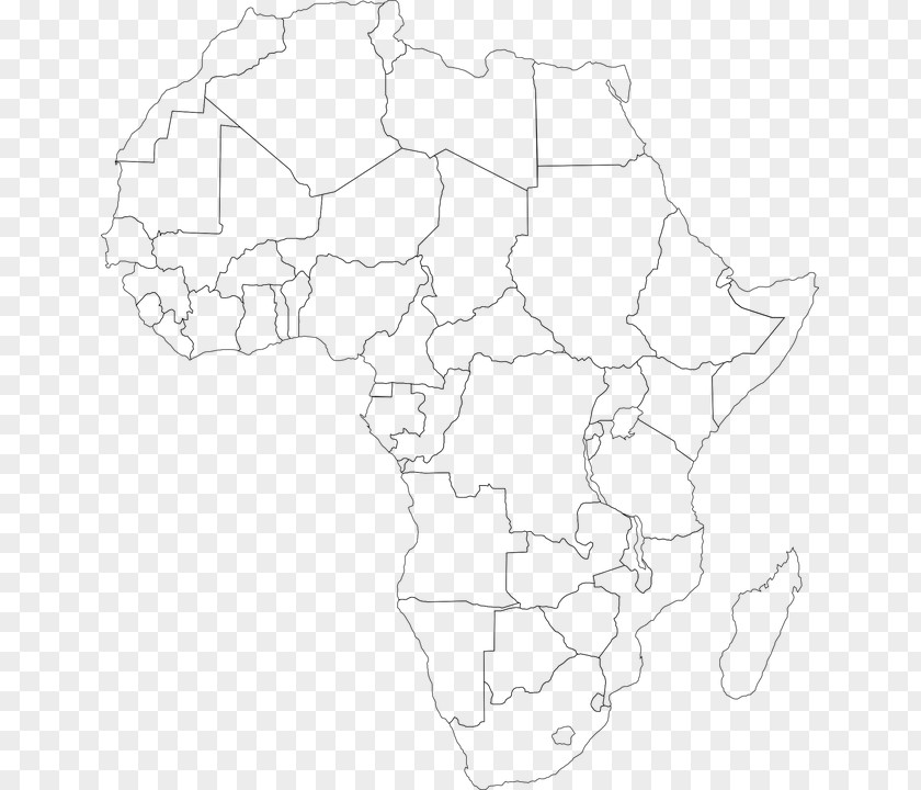 Africa Line Art Map Drawing Globe PNG