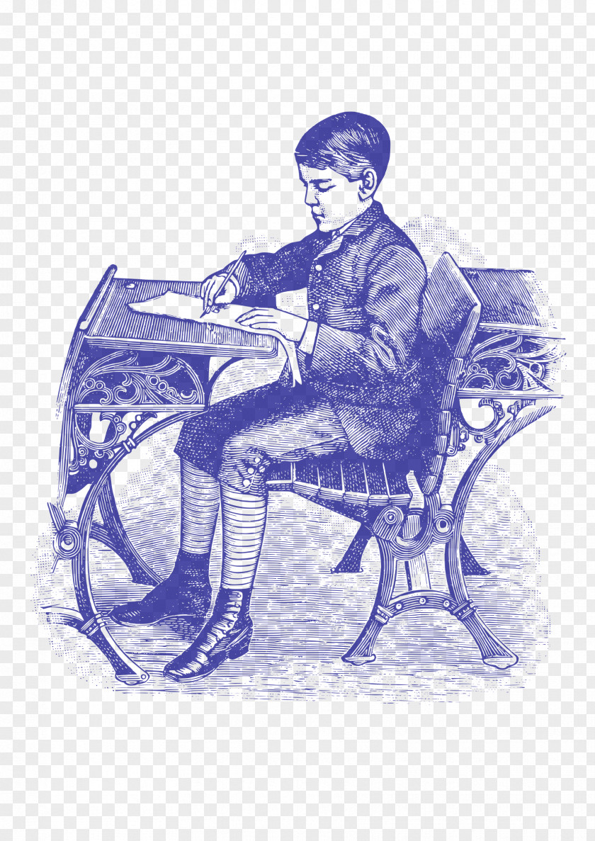 Boy Writing School Victorian Era Child Clip Art PNG