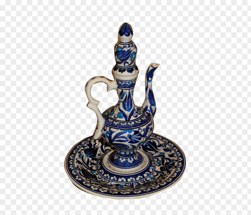 Cappadocia Cobalt Blue Figurine Teapot Pitcher PNG