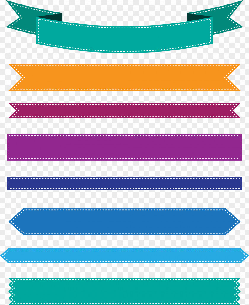Colorful Ribbon Banner Web Icon PNG