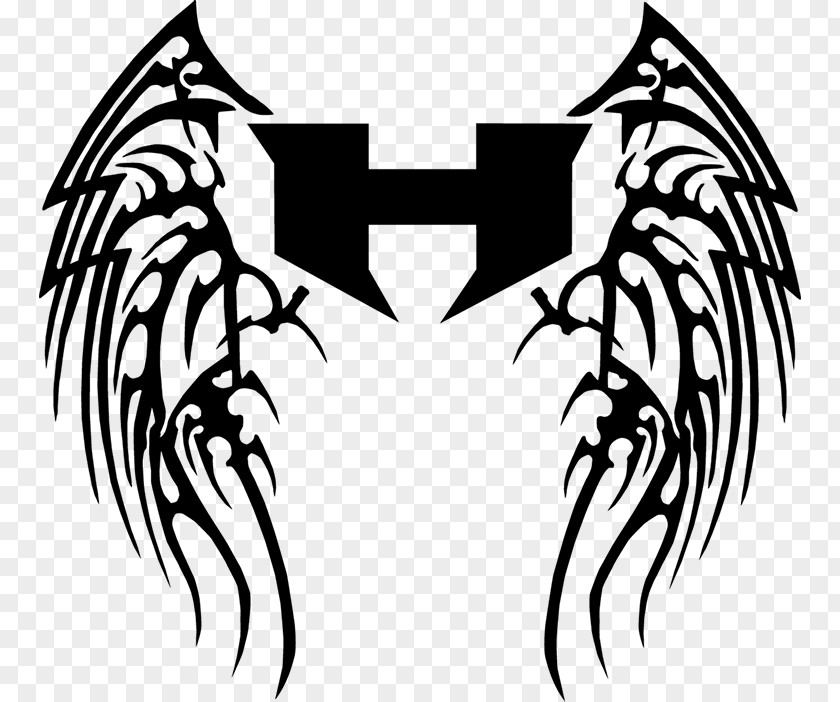 Metallic Wings Tattoo Tribal Guardian Flash PNG