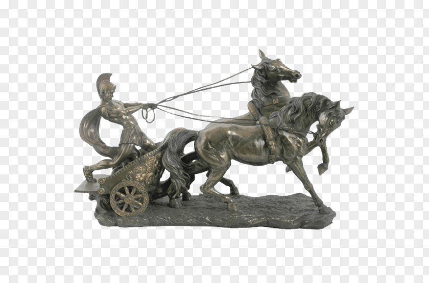 ROMAN STATUE Chariot Racing Bronze Ancient Rome Horse-drawn Vehicle PNG