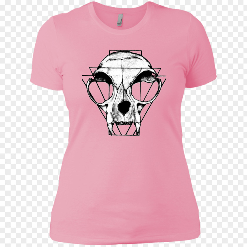 Cat Skull T-shirt Sleeve Clothing Sweater PNG