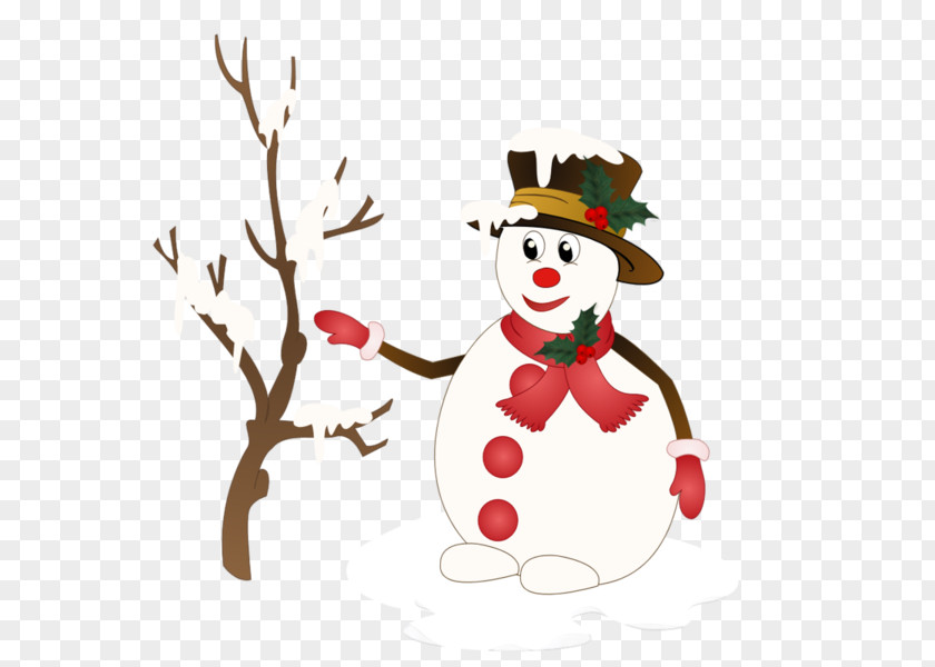 Hand-painted Christmas Snowman Drawing PNG