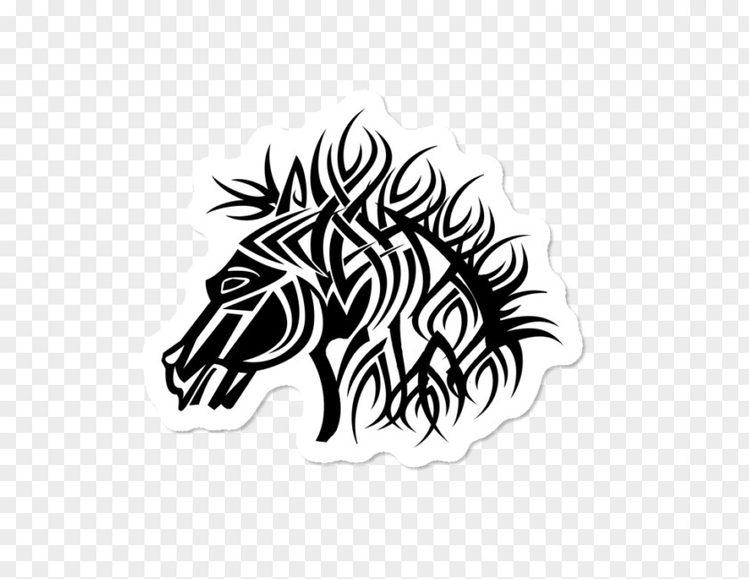 Stencil Line Art Horse Cartoon PNG