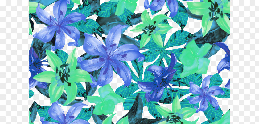 Beautiful Blue Lily Background Material Lilium PNG