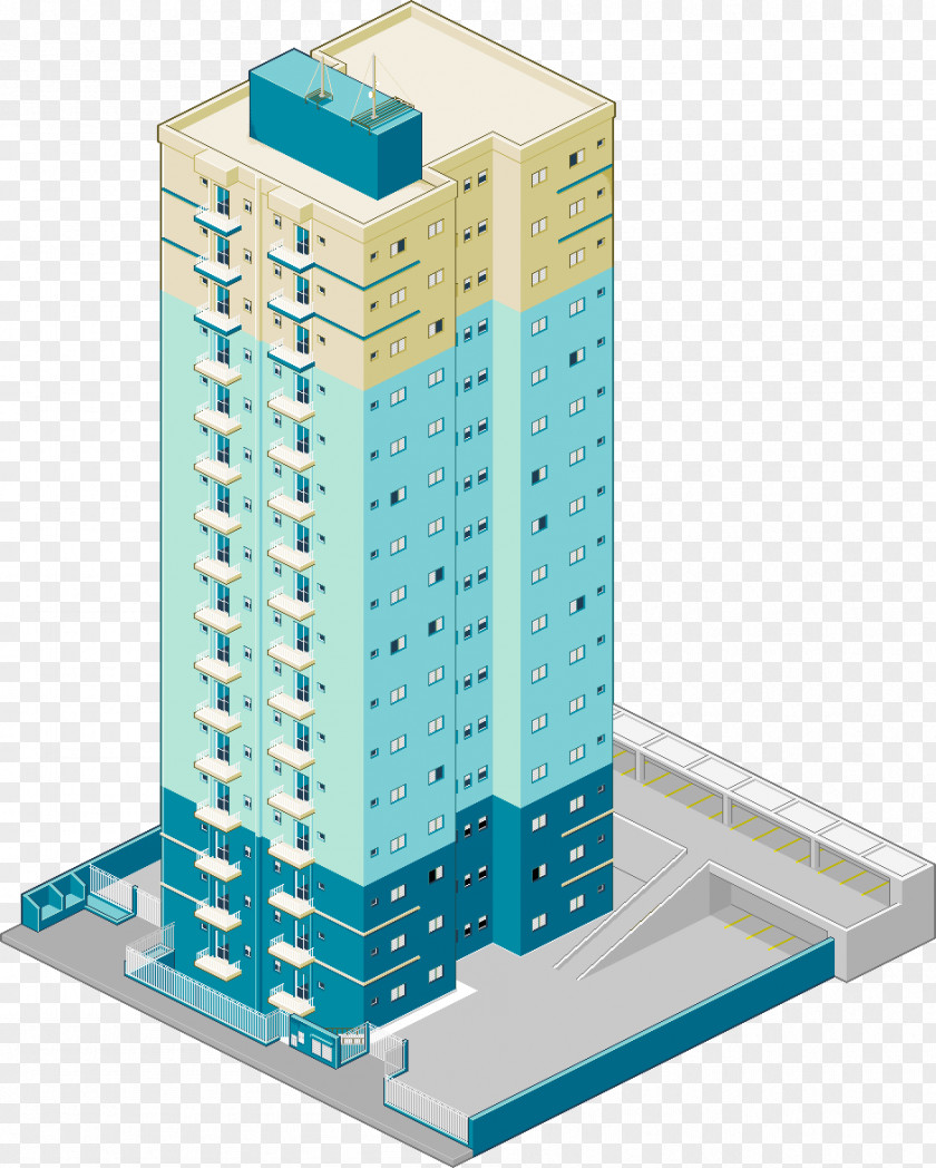 Building Commercial Pixel Art Mixed-use Isometric Projection PNG