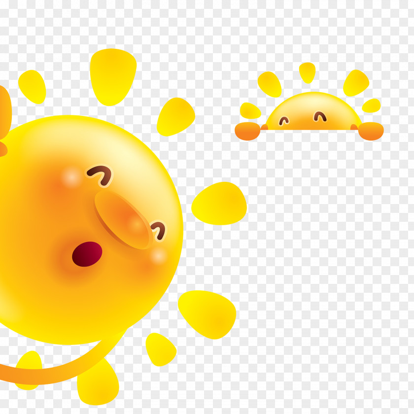 Creative Cartoon Sun Clip Art PNG