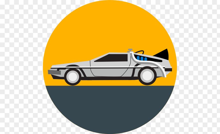 Futuristic Car DeLorean DMC-12 Back To The Future Time Machine PNG