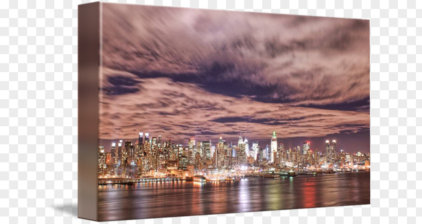 New York Skyline Stock Photography Water Picture Frames PNG