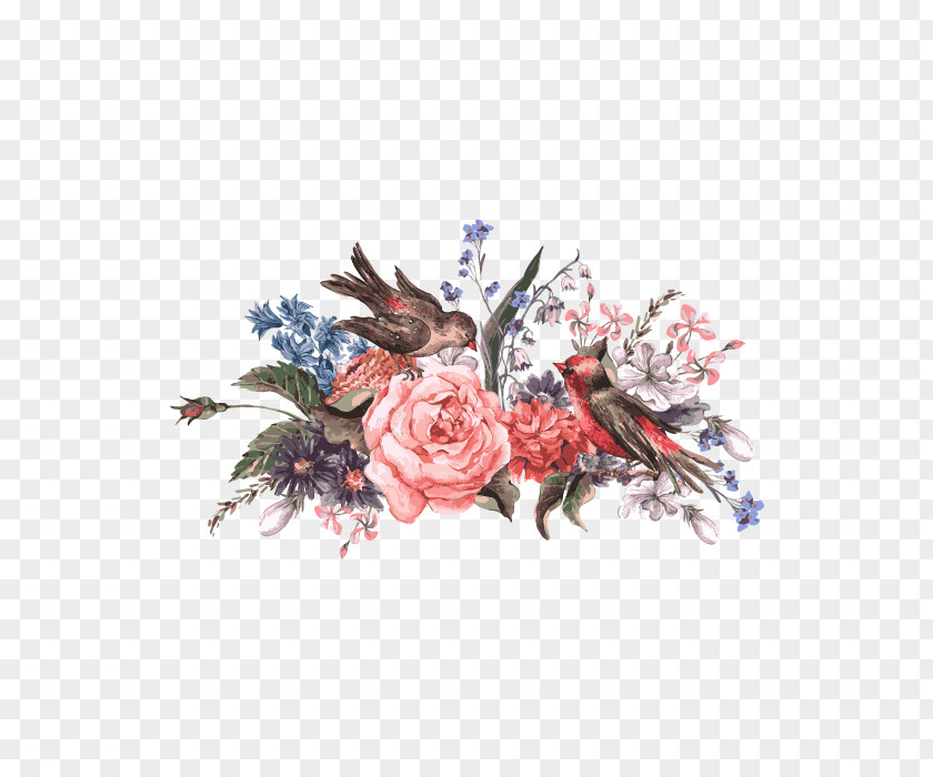 Vector Flowers Bird Flower Royalty-free Illustration PNG