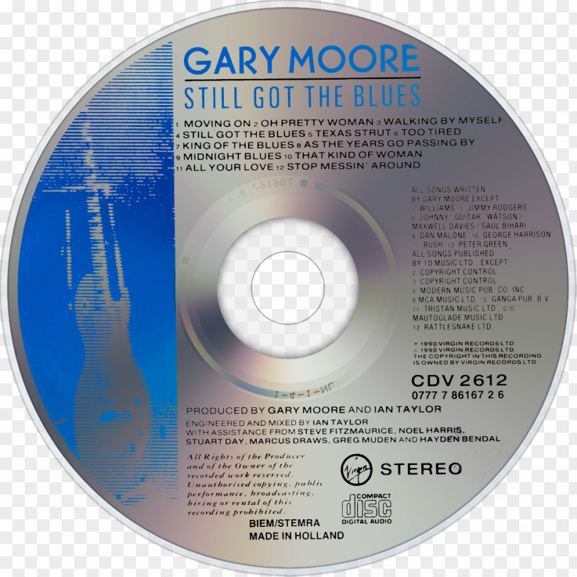 Compact Disc Still Got The Blues After War Album PNG