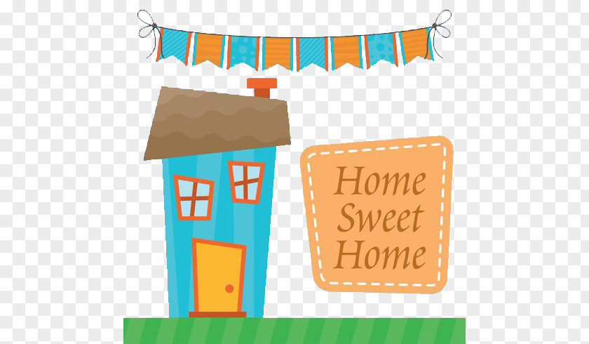Sweet Home Banner Picture Material Euclidean Vector House PNG