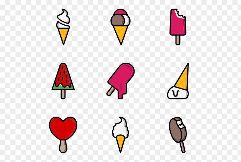 Creative Cartoon Ice Cream Cones Clip Art PNG