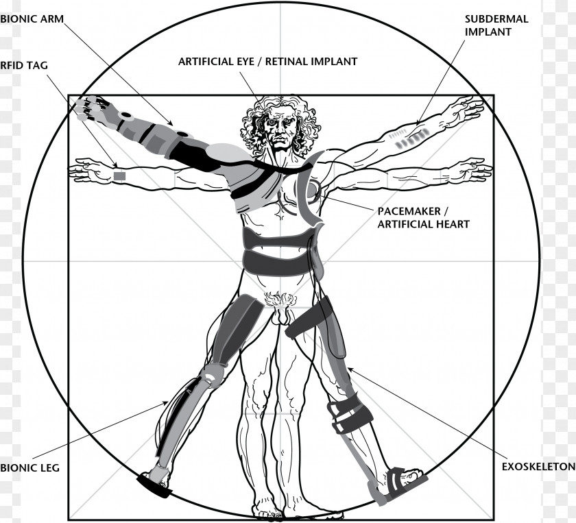 Ink Maple Vitruvian Man Drawing Super You: How Technology Is Revolutionizing What It Means To Be Human Bionics PNG