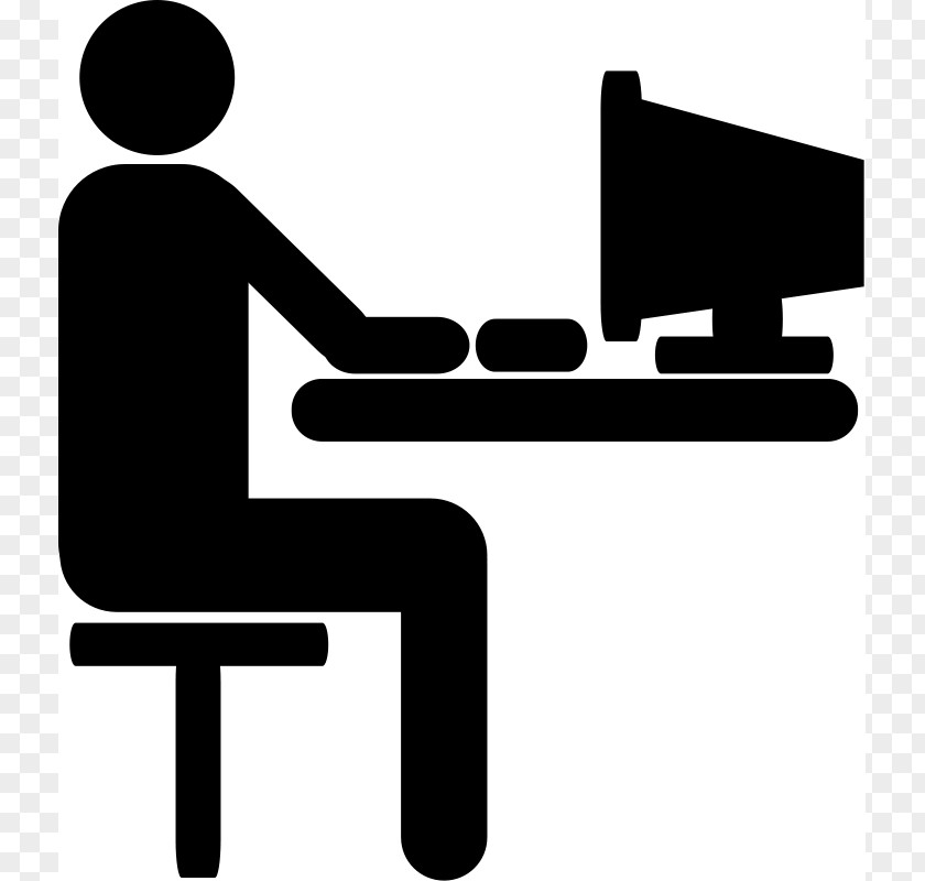 People Sitting Cliparts Computer Clip Art PNG