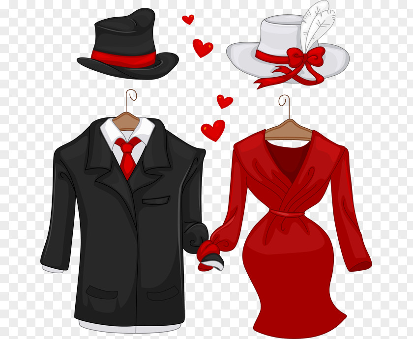 Valentines Party Formal Wear Clothing Tuxedo Dress Clip Art PNG