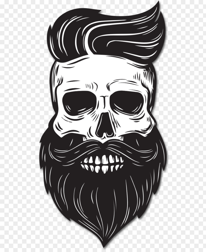 Beard Drawing Skull PNG