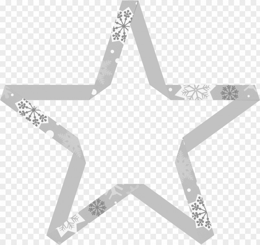 Black Star Triangle White Body Jewellery PNG