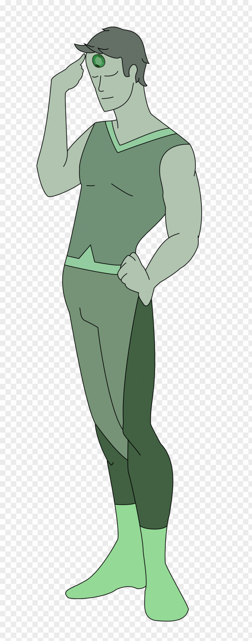 Kyon Cartoon Human Green Shoulder PNG