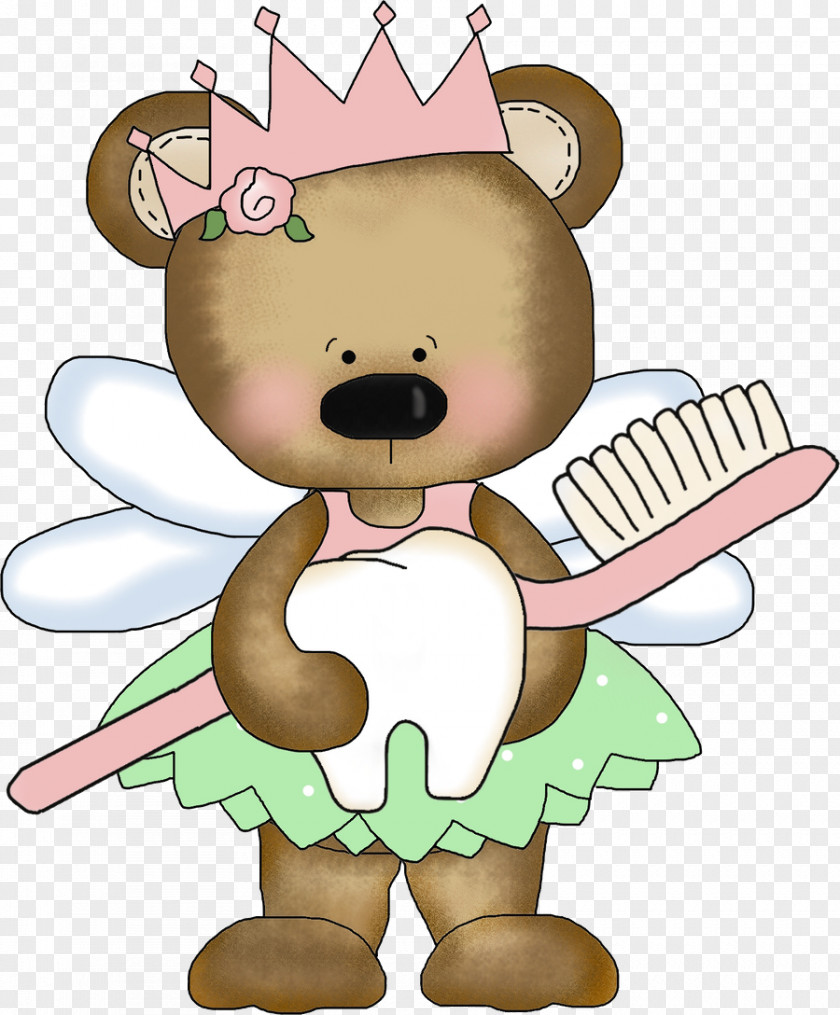 Tooth Fairy Bear Birthday Paper Sticker Clip Art PNG