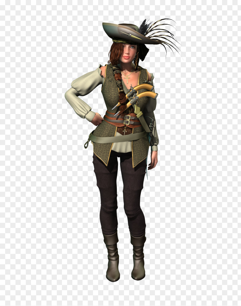 Watercolor Pirate Dragon's Dogma Online Game Costume Design Action PNG