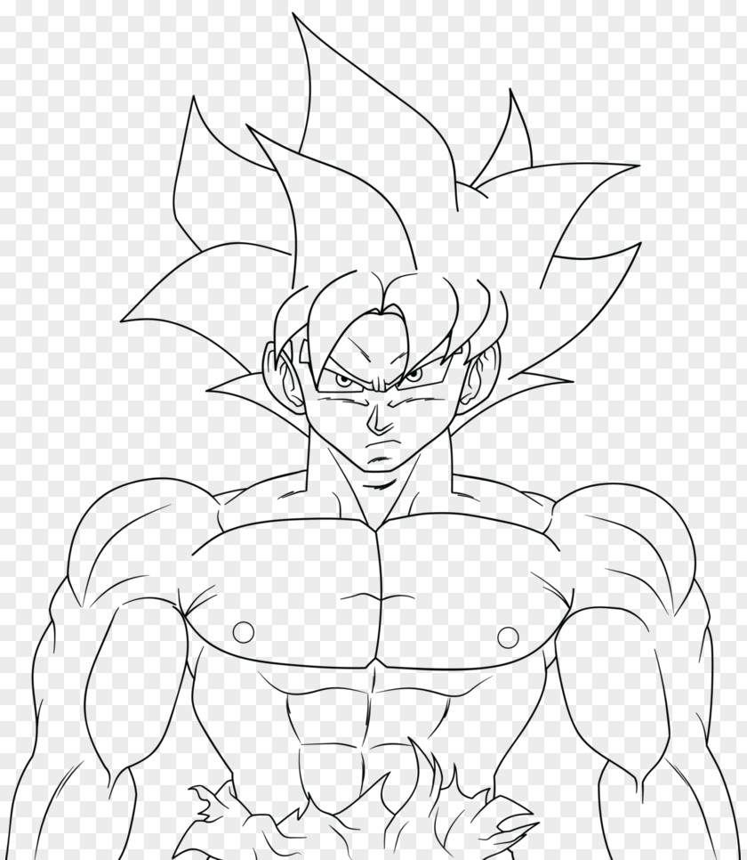 Goku Line Art Vegeta Drawing Super Saiyan PNG