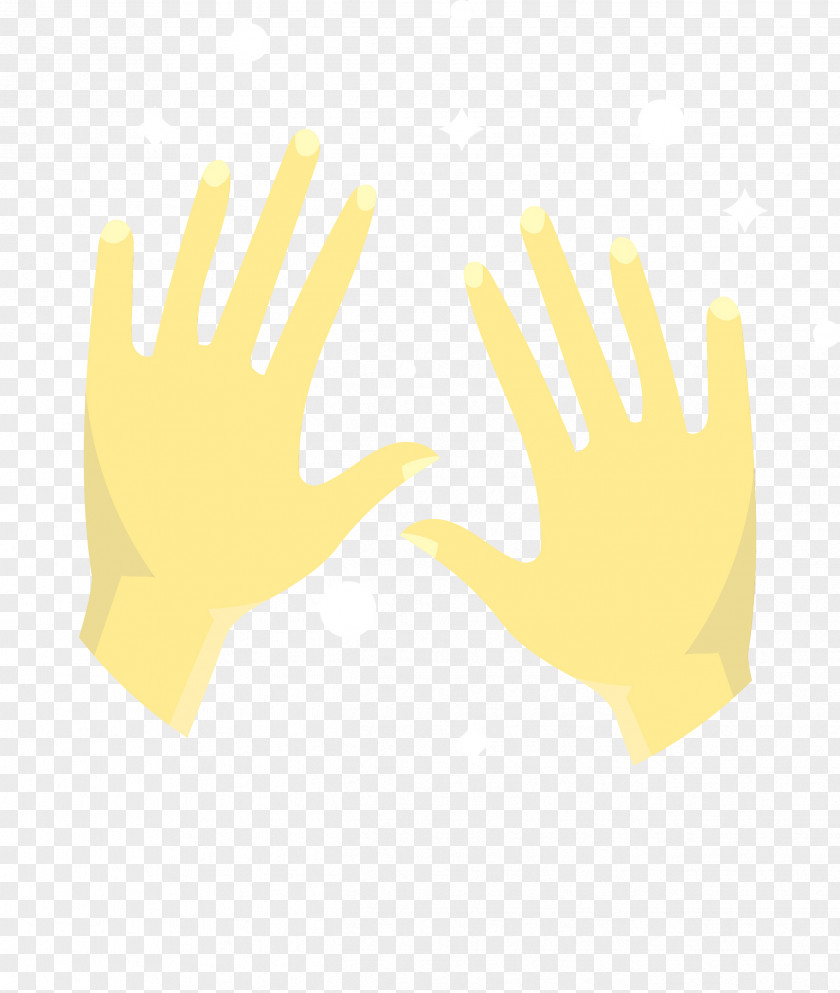 Hand Model Safety Glove Yellow Line Meter PNG