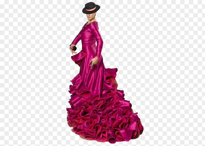 Oliva Gown Cola Barbie Fashion Magenta PNG