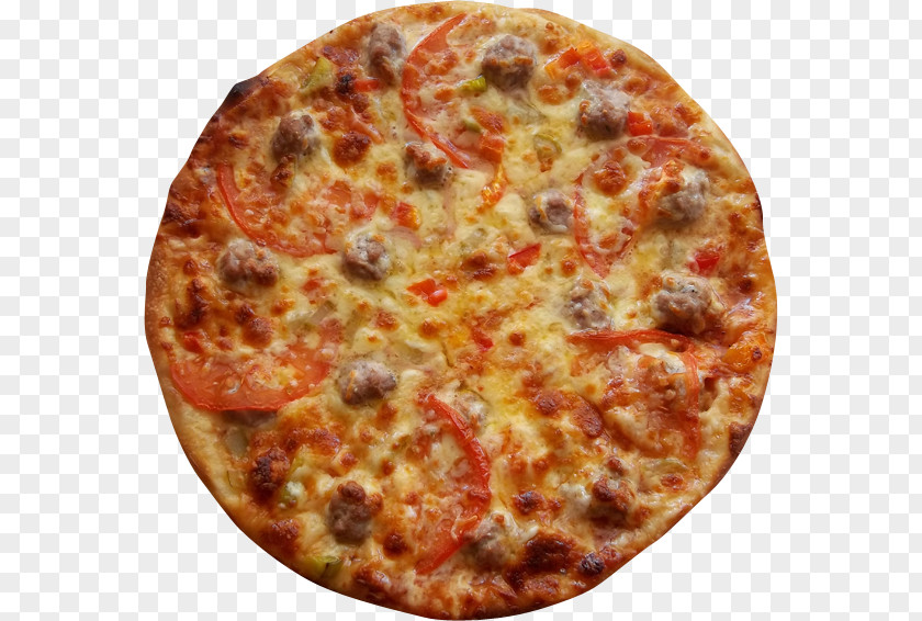 Pizza California-style Sicilian Salami Ham PNG