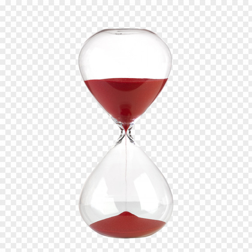 Hourglass Wine Glass Sand Medium Red PNG